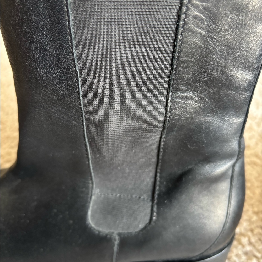 Cole Haan Black Leather Ankle Booties-size 7 1/2 - Picture 4 of 9